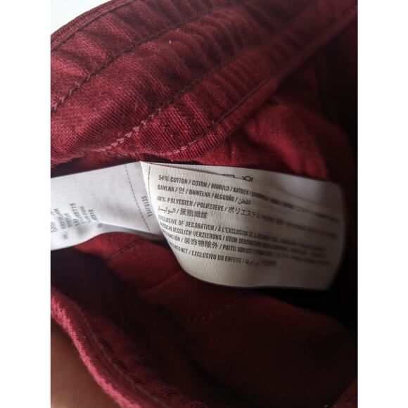 Abercrombie & Fitch Red Jogger Fleece Logo Side Stripe Sweatpants Men L Lounge - Picture 10 of 15